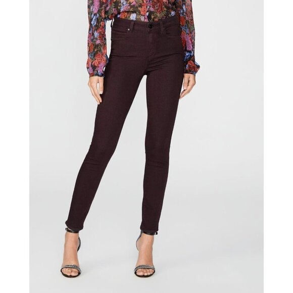 Paige Verdugo Ankle Cherry Noir Size 30  Cropped Ankle Ultra Skinny Soft - Picture 12 of 14